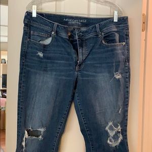 American eagle super stretch kick crop jeans